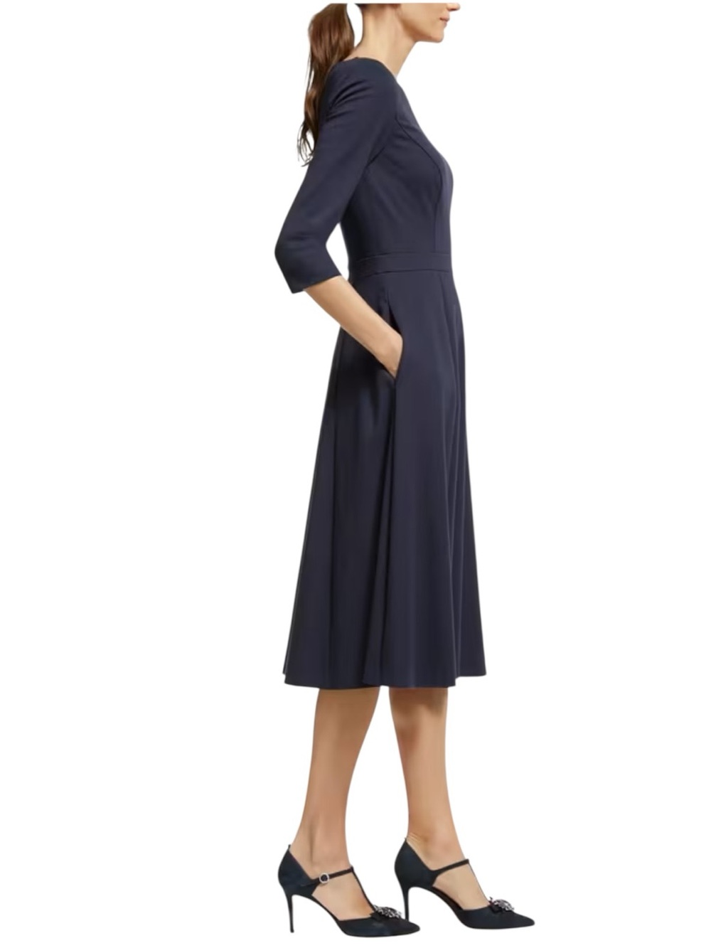 Boden “Claudia” Ponte Colorblock Midi Dress NWT - Picture 3 of 15